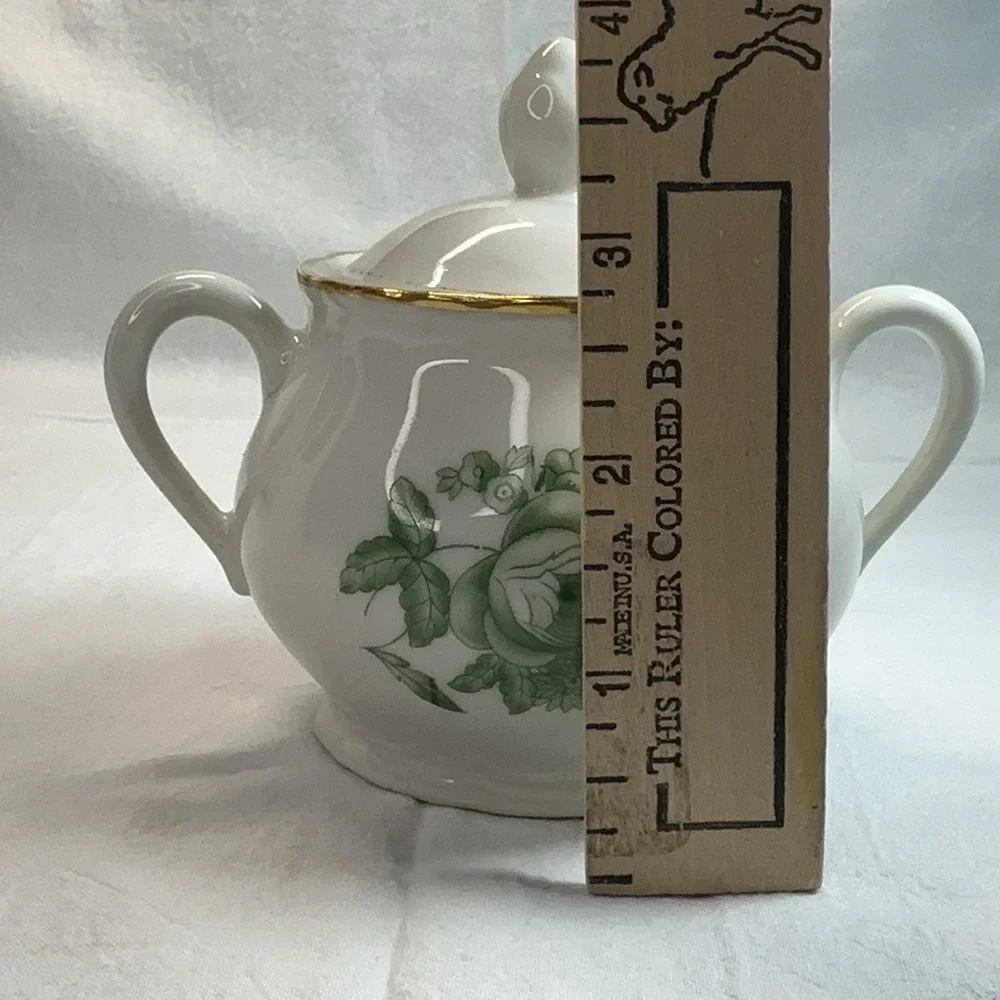 Richard Ginori Demitasse Coffee Tea Set Green Rose 15pc Espresso Service For 6 - Picture 9 of 16